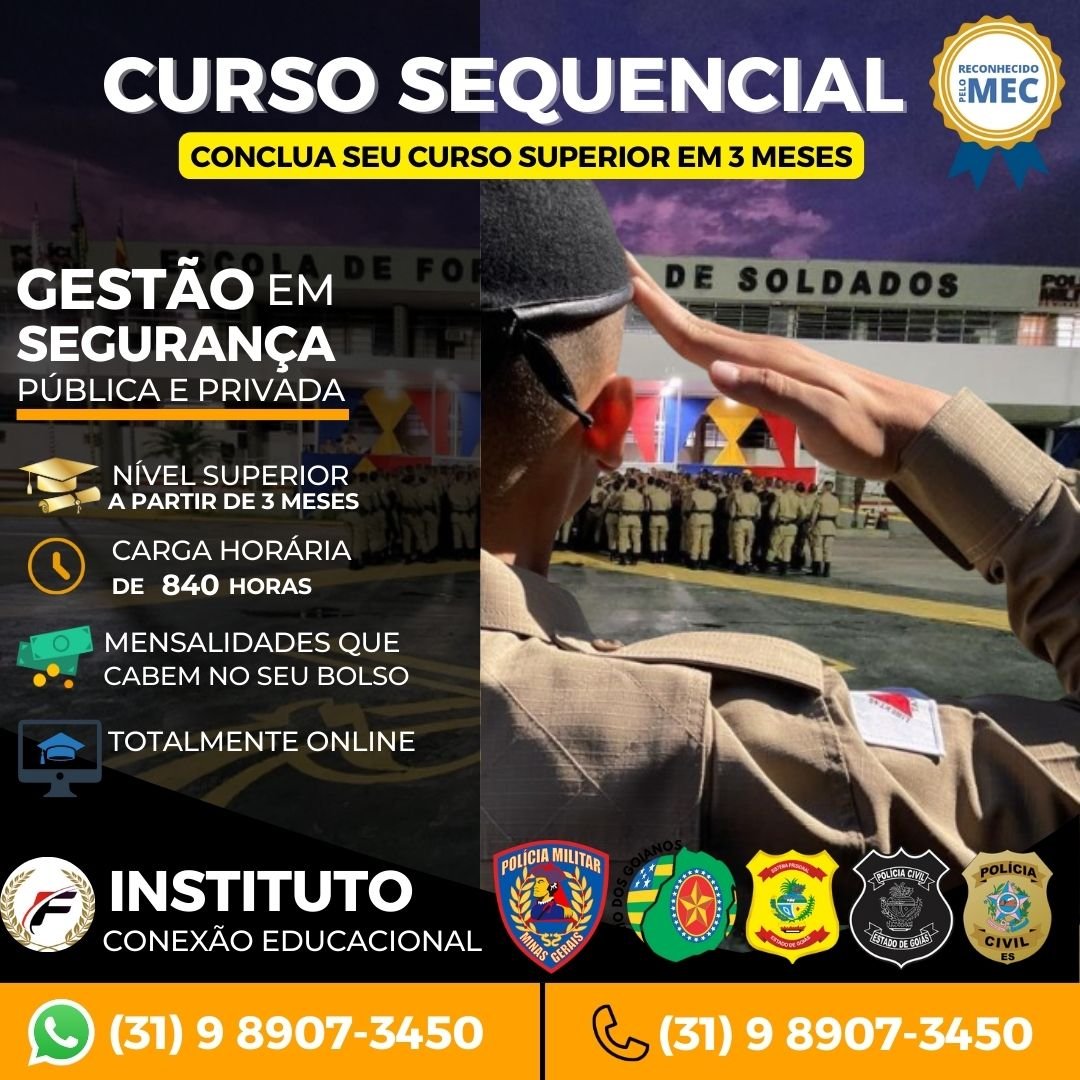 Curso Superior Sequencial em Gestão de Segurança Pública e Privada EAD [2025]